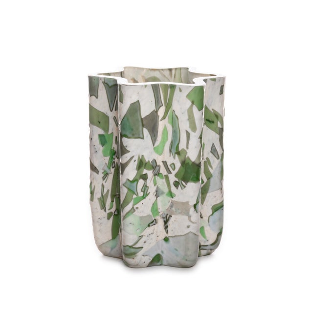 Not Yet Made - Made To Order Stories of Italy Nougat Green Bucket Vase For Sale - Image 5 of 5