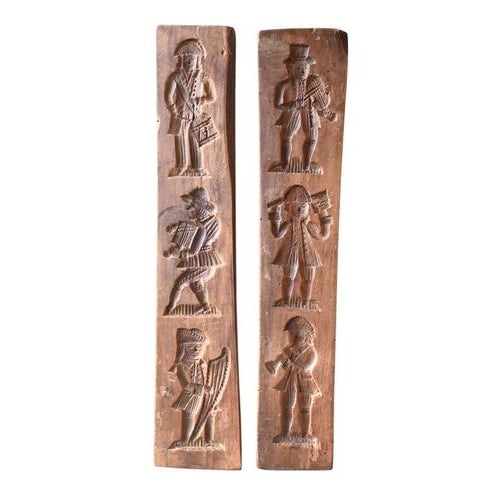 Brown Antique Double-Sided Speculoos Mold Sculpted Musicians, 1800s For Sale - Image 8 of 8
