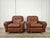 Vintage Italian Brown Leather Club Chairs, 1970s, Set of 2 For Sale - Image 17 of 17