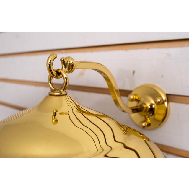 Glass Colonial Style Brass Wall Hanging Candlestick For Sale - Image 7 of 13