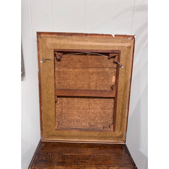 19th Century Belgian Flemish Oil Woman by the Shrine For Sale - Image 10 of 12