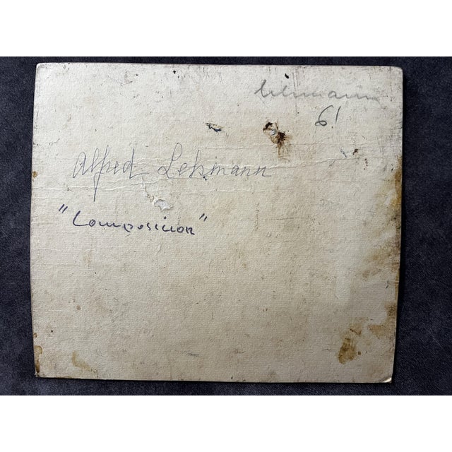 Author: Alfred Lehmann, Germany 1899-1979. Oil on cardboard, overall dimensions: 25.2 x 22.2 cm. Sold unframed. Title:...