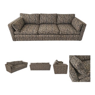 Milo Baughman-Style Mid-Century Modern Sofa on Casters, 1970s For Sale