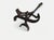 Antique British Hand-Forged Iron Cattle Branding Iron Candle Holder For Sale - Image 4 of 7