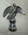 American Antique Heavy Solid Chrome Plated Brass Open Winged Eagle Bird Flag Finial For Sale - Image 3 of 9