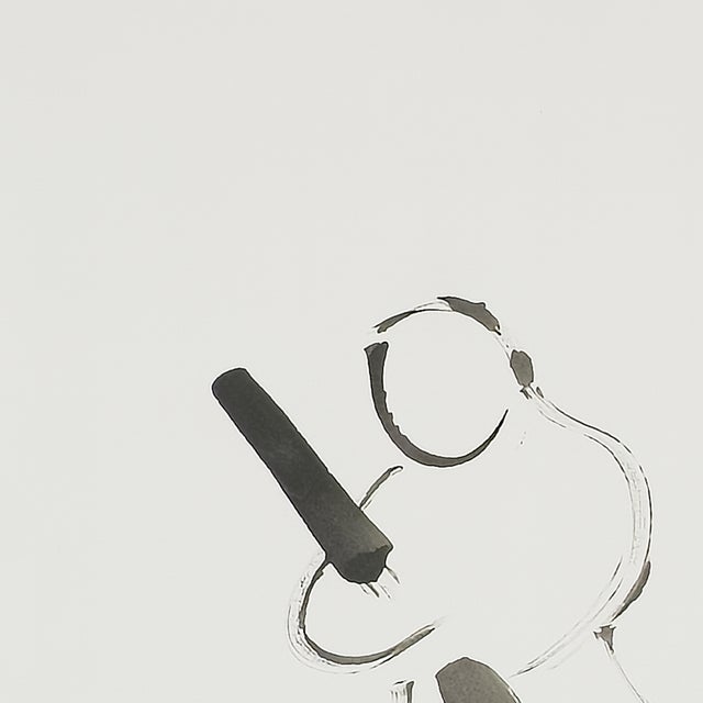 Modern Sumi Figure - Virginia Cohn Parkum, C. Unknown For Sale - Image 3 of 8