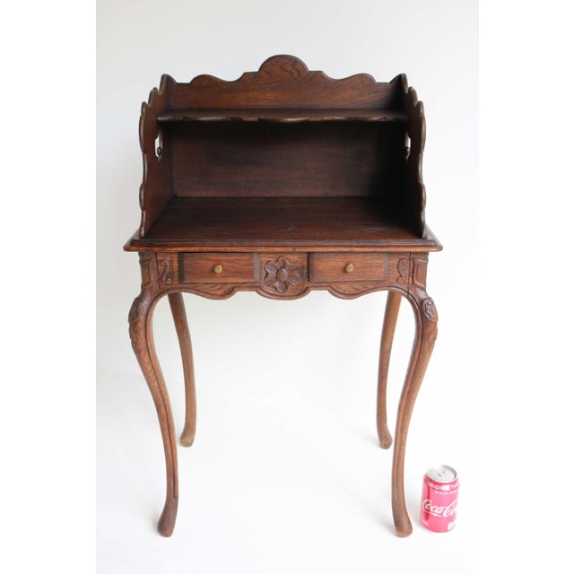 Antique French Louis XV Oak Nightstand, 1900s For Sale - Image 13 of 14