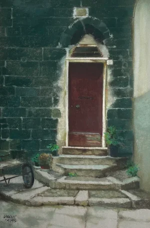 2001, "Doorway #2", Archival Iris Giclee on Somerset Textured Watercolor Paper, Artist Jane Gibout