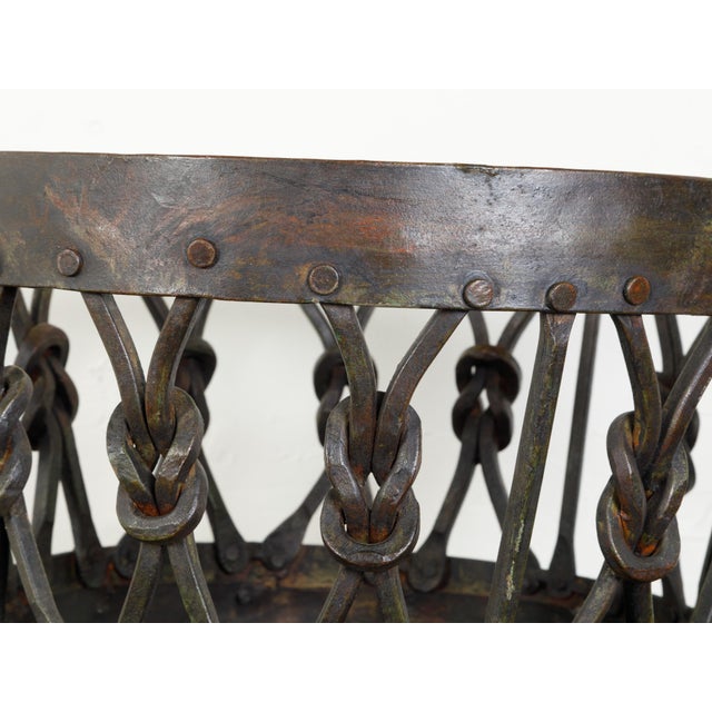 English Mid 20th Century Metal Brazier / Pot with Knotted Motifs and Scrolling Feet For Sale - Image 4 of 10
