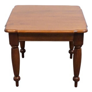 Nichols & Stone Solid Cherry Early American Colonial 28" Square Accent End Table 9135q-070 For Sale