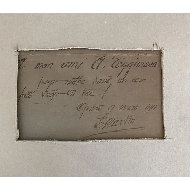 Eugène Louis Martin, Paysage, 1910, Watercolor on Paper, Framed For Sale - Image 6 of 10