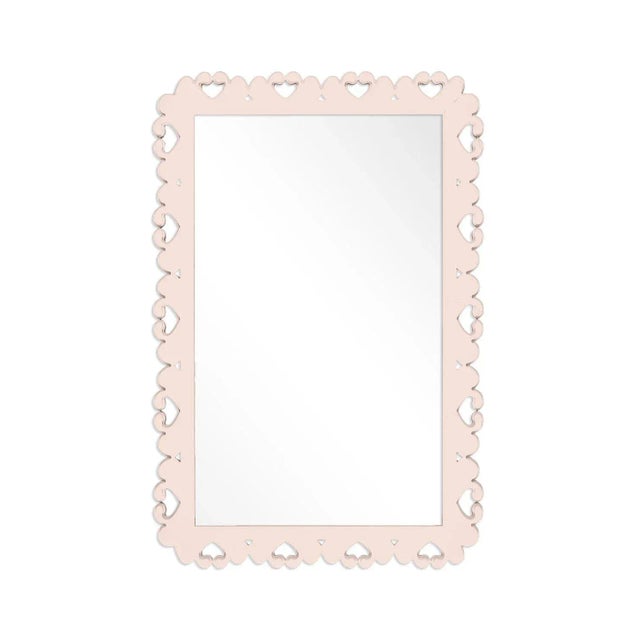 Contemporary Fleur Home Garden District Satsuma Rectangle Mirror in Pink Ground, 36x48 For Sale - Image 3 of 3