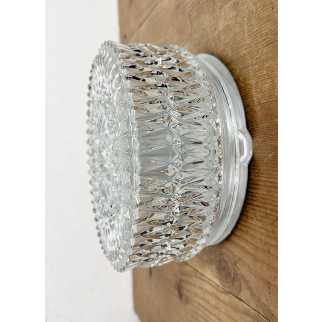 Industrial Vintage Glass Wall Light, 1970s For Sale - Image 3 of 17