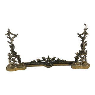 19th Century Louis XVI Style Bronze Andirons - Set of 3 For Sale