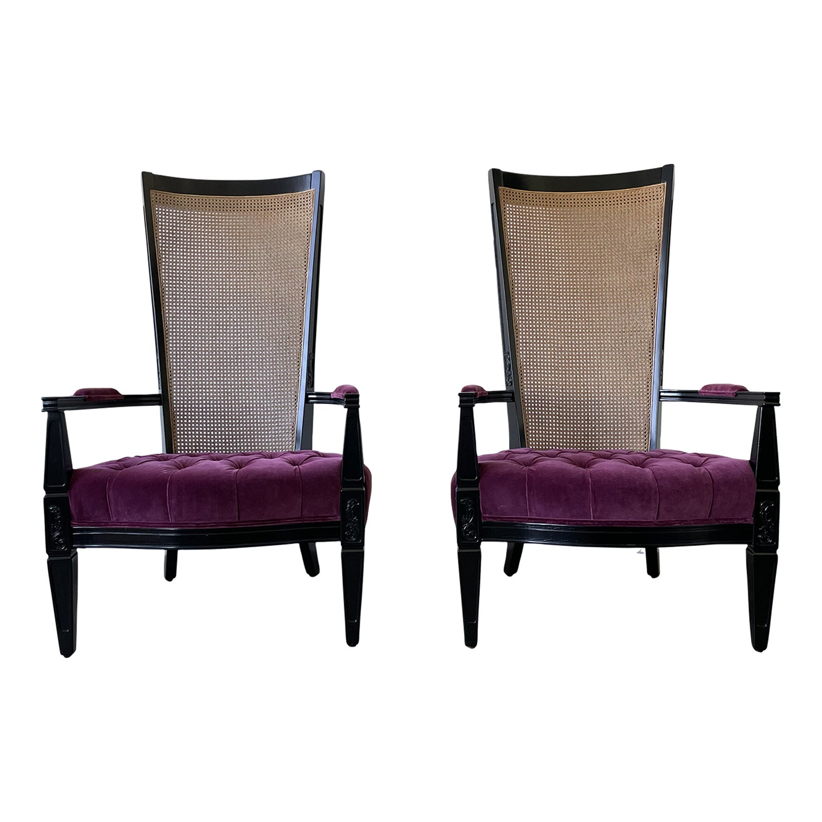 Vintage Chairs + Metaphores Paris Velvet a Pair Chairish