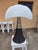 White Large Pipistrello Lamp with Black Base by Gae Aulenti for Martinelli Luce, 1970 For Sale - Image 8 of 8