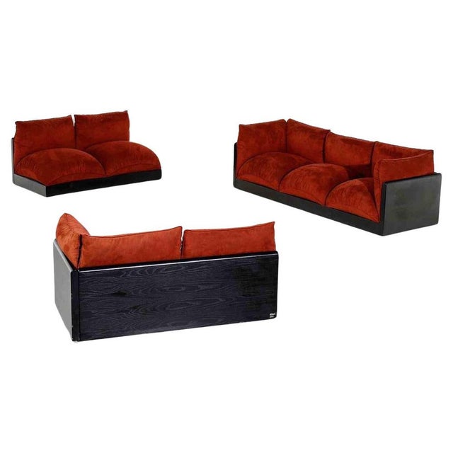 Down Modular Sofas by Carlo Bartoli for Rossi di Albizzate, 1973, Set of 3 For Sale - Image 4 of 13