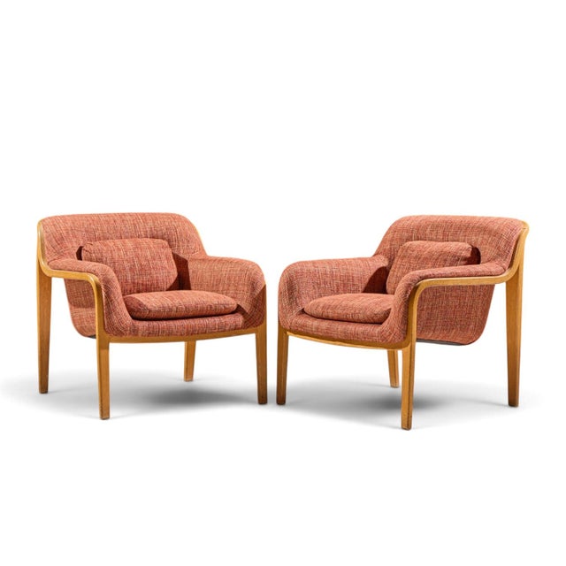 Mid-Century Modern Bill Stephens for Knoll Model 1315 Mid Century Bentwood Lounge Chairs - Pair For Sale - Image 3 of 12