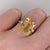 7ct Citrine Ring w Earth Mined Diamonds in Solid 14K Yellow Gold EM 14x10mm For Sale - Image 4 of 10