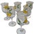 Hand-Painted Tiffany Series Wine Glasses by Paul Nagel, Germany, Set of 6 For Sale - Image 4 of 9
