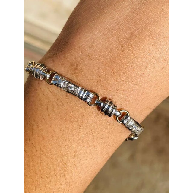 Art Deco Diamond Bracelet in 18k White Gold, 1.05ct Pave Set, by VRJewels For Sale - Image 4 of 13