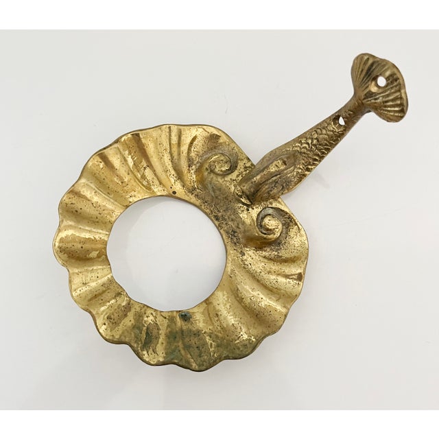 Rustic European Vintage Koi Fish Wall Mount Brass Soap Holders, Pair For Sale - Image 3 of 11