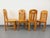 Tan Vintage Pine Chairs, 1970s, Set of 4 For Sale - Image 8 of 18