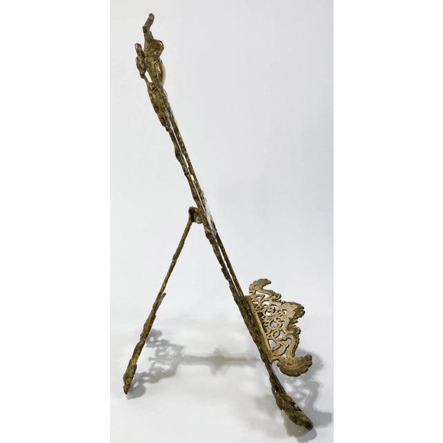 Early 20th Century Substantial Antique Brass Victorian Style Table Easel For Sale - Image 5 of 9