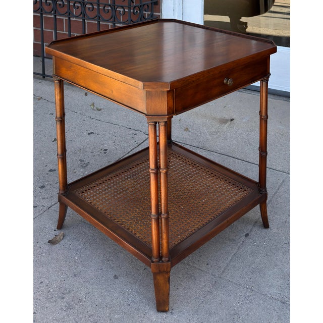 Sarreid Ltd. Regency Style English Two Tier Side Table by Sarreid For Sale - Image 4 of 8