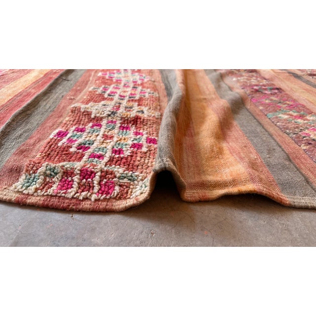 Textile 1980s Flatweave Moroccan Kilim Rug - 11.2 X 6.5 Ft For Sale - Image 7 of 11