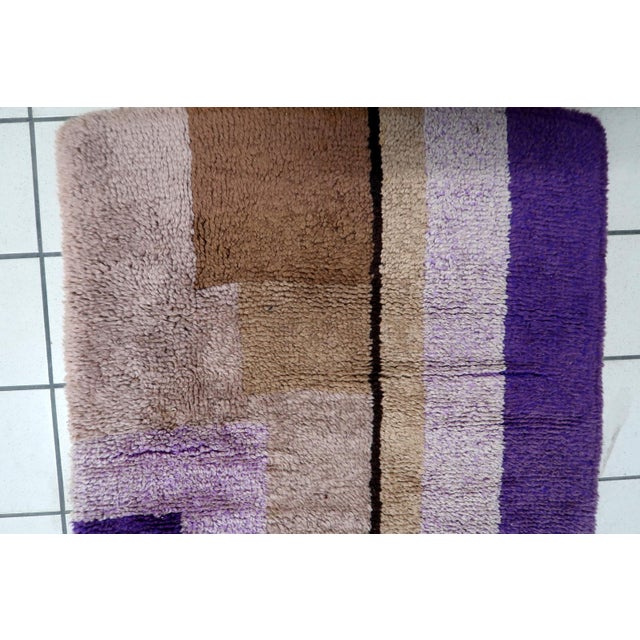1970s, Vintage French Savonnerie Runner Modernist Design 2.9' X 8.5' For Sale - Image 11 of 13