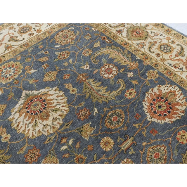 Vintage Hand-Knotted Handspun Wool Rug With Vegetable Dye by Nasser.8'x 9'5" For Sale - Image 16 of 18