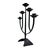 Mid-Century Modern Vintage West German Five-Arm Black Metal Candelabra For Sale - Image 3 of 5