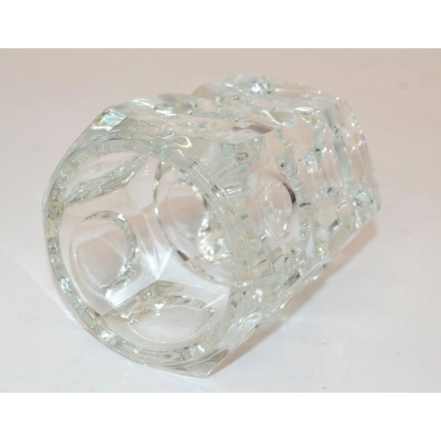 Orrefors Orrefors Scandinavian Modernist Transparent Blown Crystal Glass Bubble Vase 60s For Sale - Image 4 of 13