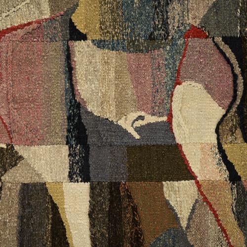 Abstracted Figurative Rug in Fabric For Sale - Image 16 of 18