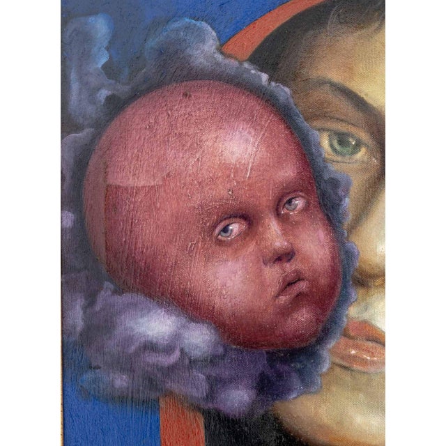 Robert Dandarov "Madonna" Oil on Canvas, 1987 For Sale - Image 4 of 7