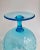 Aqua 1960s Empoli Optic Aqua Art Glass Snifter Vase For Sale - Image 8 of 14