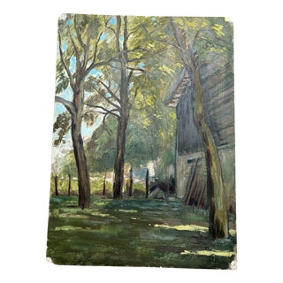 Forest Trees House, 1890s, Paint For Sale