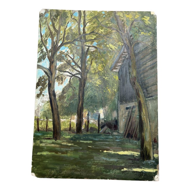 Forest Trees House, 1890s, Paint For Sale