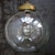 Large Vintage Clear Glass and Brass Globe Pendant Light For Sale - Image 5 of 7