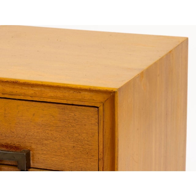 Mid 20th Century Pair of James Mont Style Mahogany Nightstands For Sale - Image 5 of 8