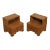 Mid Century Modern James Mont Inspired Walnut Step Nightstands - A Pair For Sale
