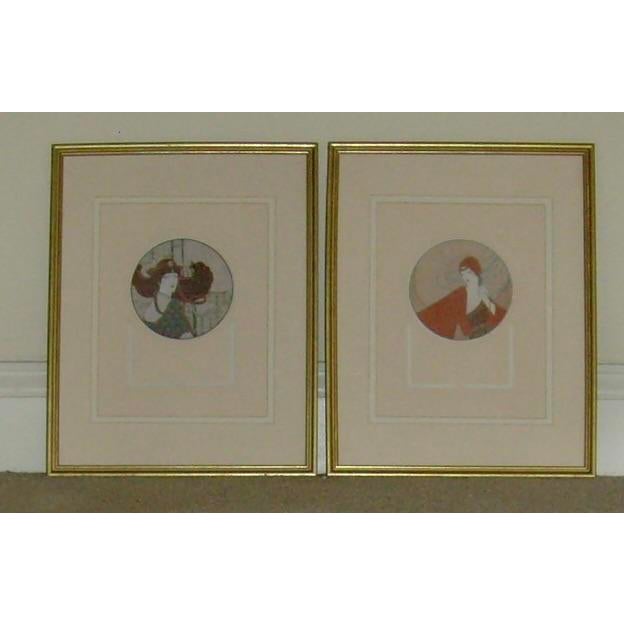 Art Deco Framed Wall Hanging Decor - Set of 2 For Sale - Image 12 of 13