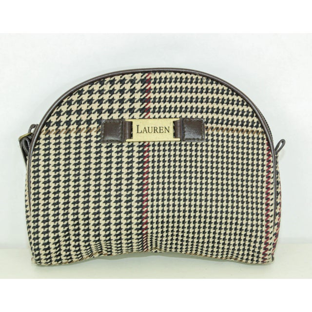 1990s Ralph Lauren Houndstooth Wallet Cosmetic Bag For Sale - Image 5 of 12