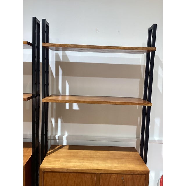 Mid-Century Modern Swedish Style Teak Bookcases, 1960s, Set of 2 For Sale - Image 3 of 12