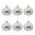 Contemporary Striped Glass Ball Ornament (Set of 6) For Sale - Image 3 of 3