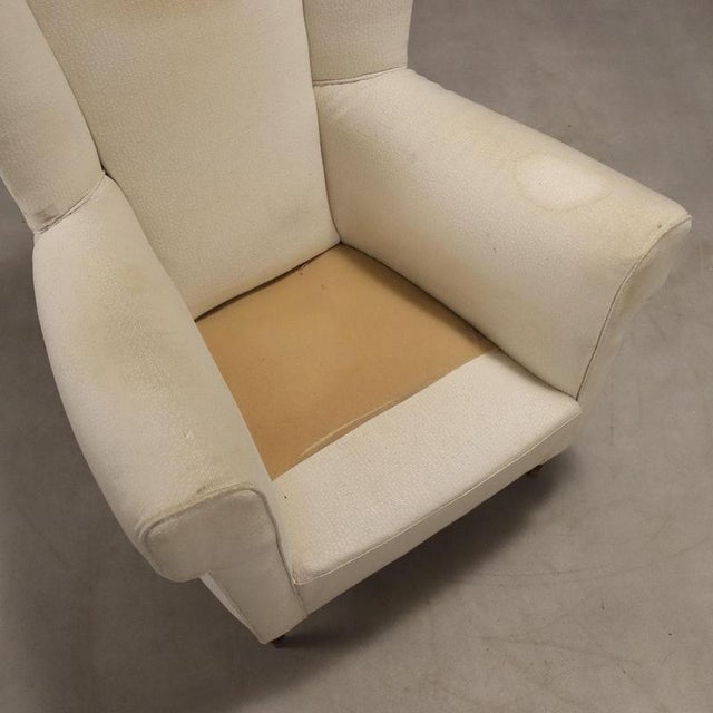 Vintage Bergère Lounge Chair in Beech and Fabric, 1950s For Sale - Image 9 of 13