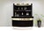Hollywood Regency Bar in Black Suede, Brass and Chrome, 1970s For Sale - Image 18 of 18