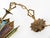 1960s Spanish Gothic Brass 3-Light Lantern With Multi-Color Stained Cathedral Glass For Sale - Image 10 of 12