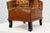 Art Deco Walnut Stool with Velvet Upholstery, Italy, 1920s For Sale - Image 6 of 12